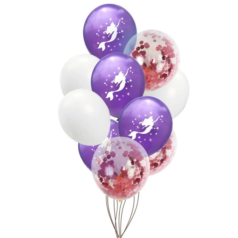 mermaid CF set 6 Новое платье в стиле Русалочки с латексные воздушные шары конфетти воздушные шары Свадебные Globos дети День рождения украшения детский душ расходные материалы - Цвет: mermaid CF set 6