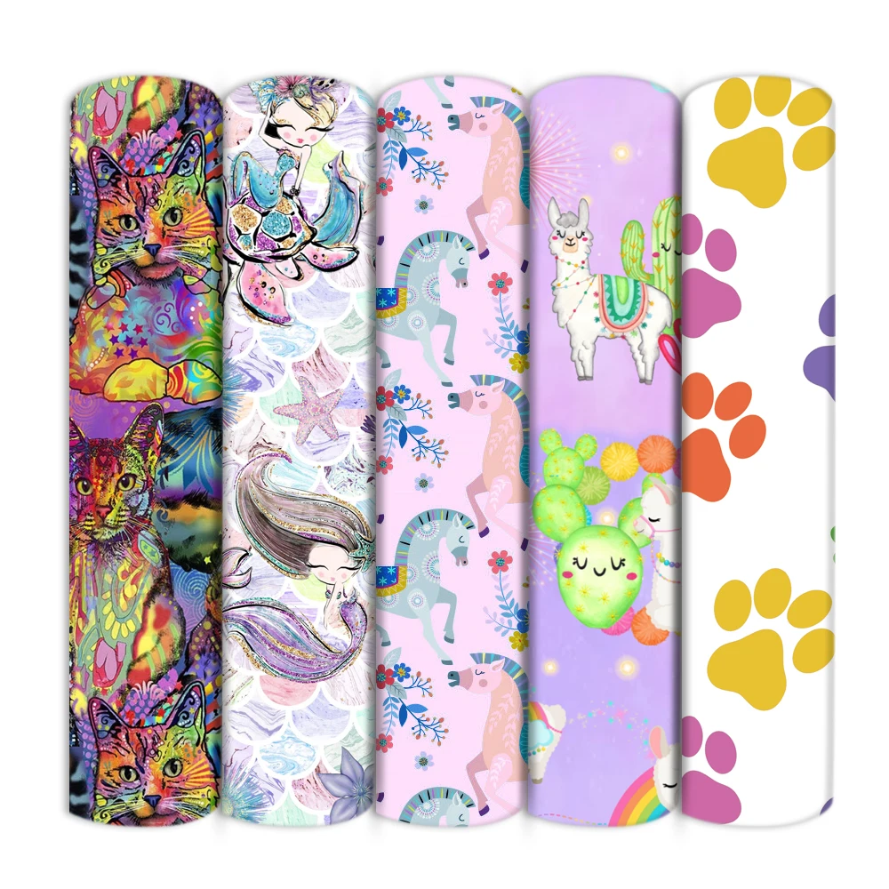 Лошади русалки 4 подъездных путей эластичная трикотажная хлопчатобумажная ткань