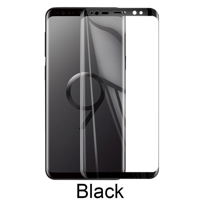 Black 99D изогнутое закаленное стекло для samsung Galaxy S8 S9 Plus Note 8 9 S6 S7 Edge Защитная пленка для экрана для samsung Galaxy S8 S9 стекло - Цвет: Black