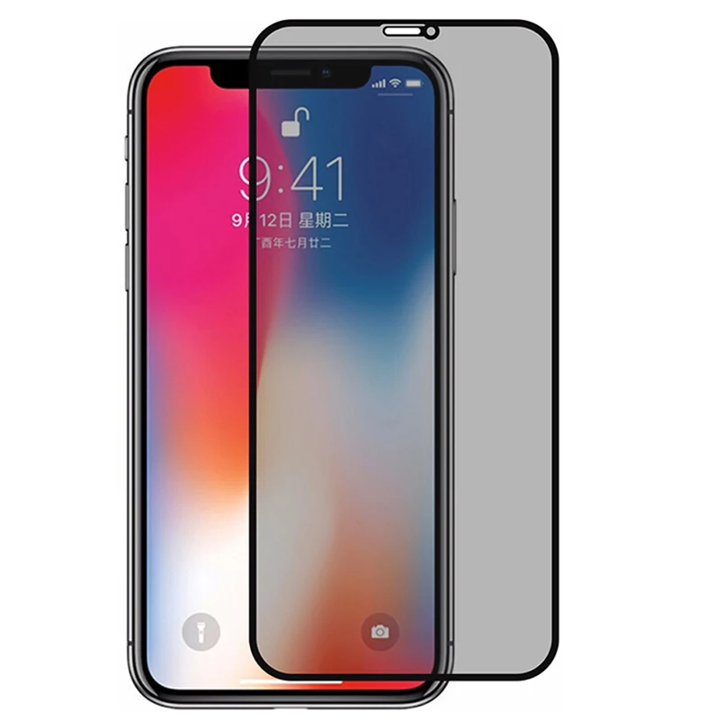 

10Pcs/Lot Screen Privacy Anti-Spy Film For IPhone 11 12 Pro Max 12 Mini X XS MAX XR 6S 7 8 Plus Screen Protector Tempered Glass