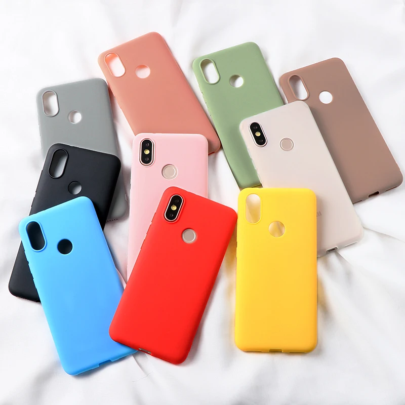 Модный матовый Силиконовый чехол для Xiaomi mi 9 SE 8 Lite A2 A1 Capa для Red mi 6 Pro 6A 5 Plus 5A 4X 4A милый резиновый чехол карамельного цвета
