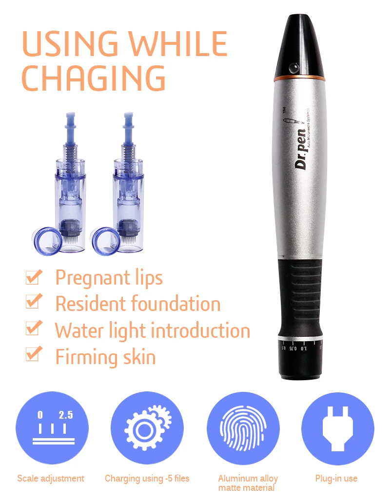 Dr.Pen A1-C MYM Microneedling Ручка микро-штыковая Порты и разъёмы иголочный картридж BB светящиеся устройства ”Проводная электрическая Dr.Pen мануального татуажа бровей