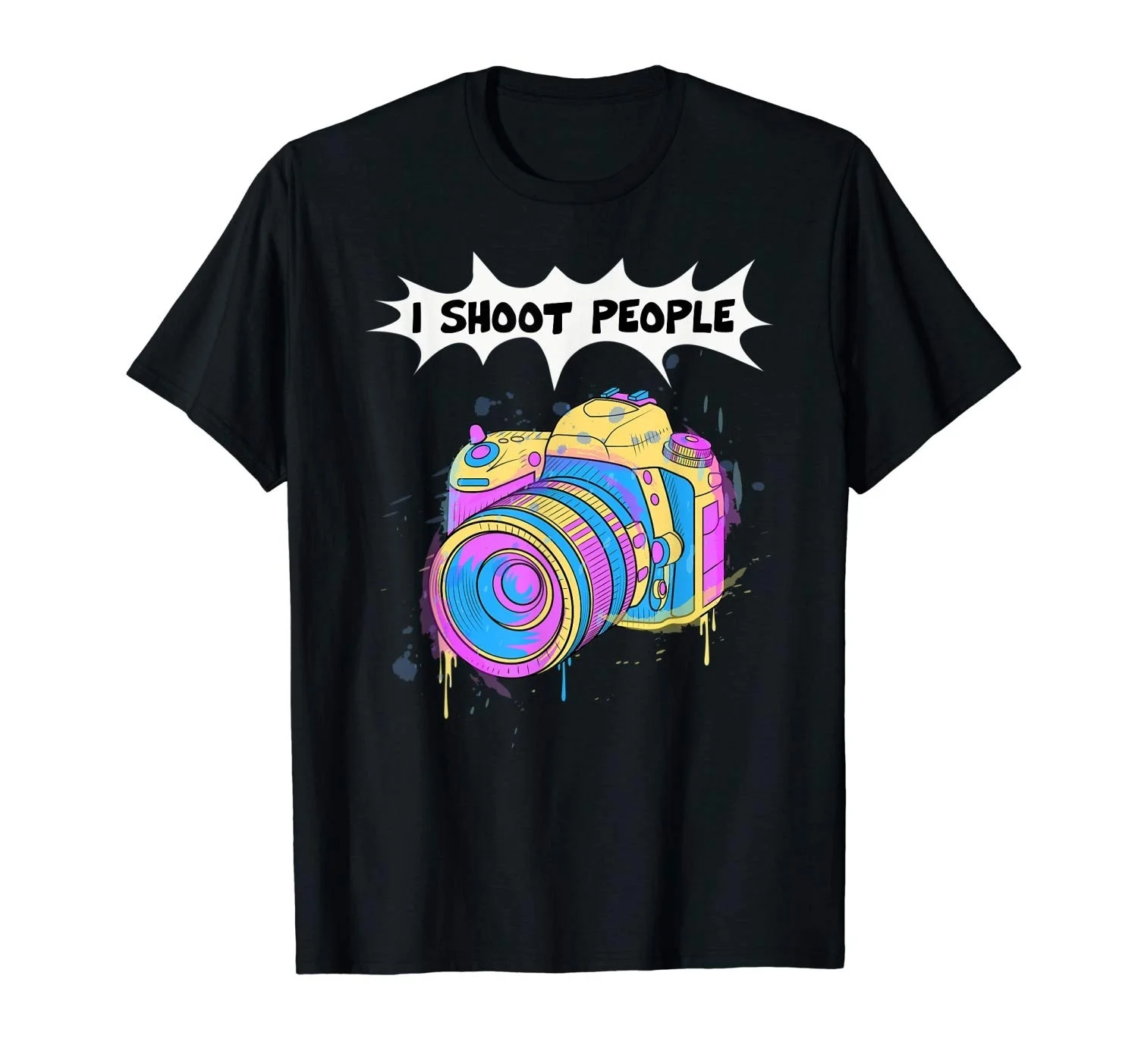 

Photography Funny Photographers Women Men I Shoot People T-Shirt with Round Neck