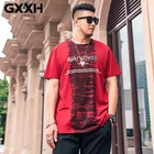 GXXH большой Размеры мужские комплект летней модной брендовой одежды галстук с буквами-краситель футболка для мальчиков с короткими рукавами и принтом свободная футболка с коротким рукавом Одежда 140 кг, футболки, топы