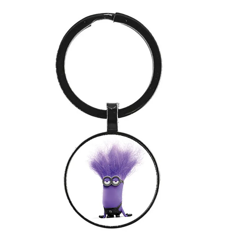 26 Despicable Me Minion Action Movie Glass Cabochon Keychains for Kid - Цвет: 26