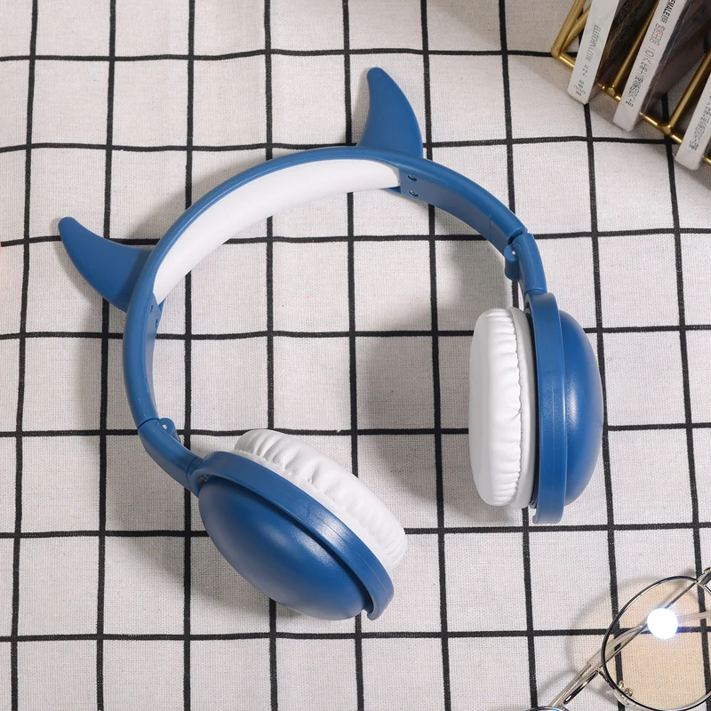 Беспроводные наушники с Bluetooth, складные наушники с кошачьими ушками, игровые наушники для ноутбука, компьютера, мобильного телефона, подарок для девочки - Цвет: S521 blue