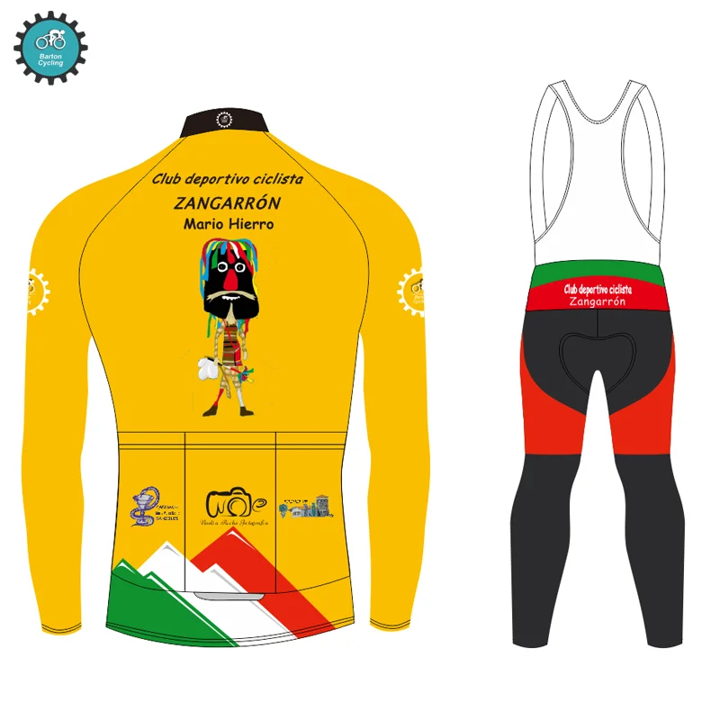 Вело Джерси Barton для соревнований зимняя теплая флисовая куртка с длинным рукавом