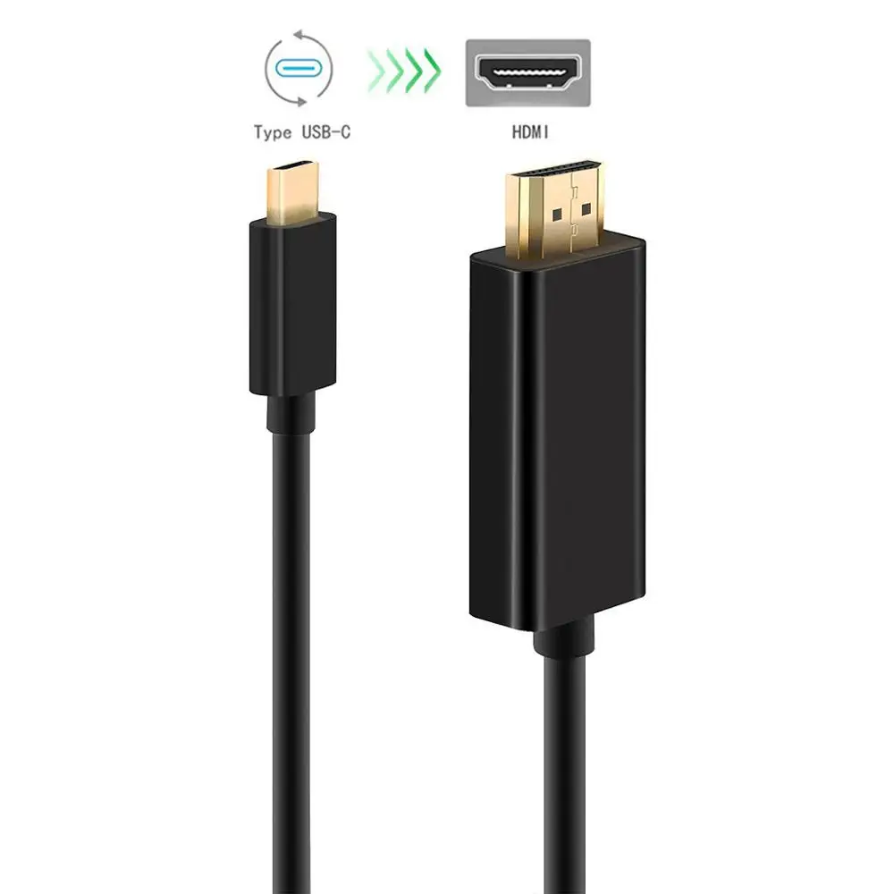 Кабель USBC Type C toHDMI совместимый кабель адаптера 4khdtv золотистый USB 3 1 to hdmi для MacBook