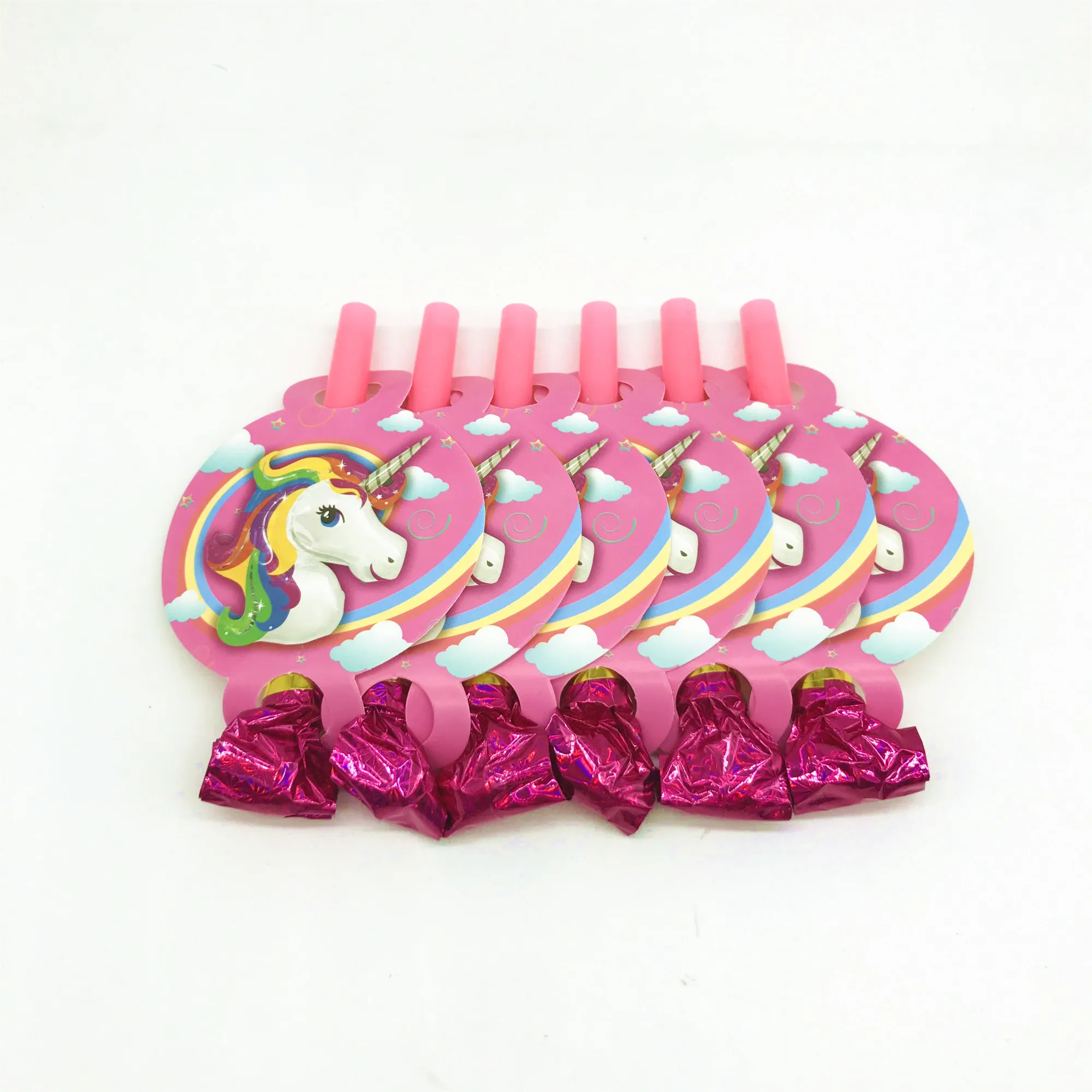 6 шт. Единорог забавные мультяшные свистки Детские Девочки День рождения Свадьба