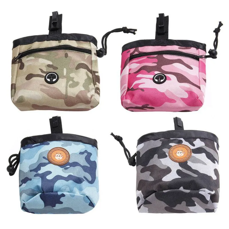 Уличная сумка для собак портативная поясная еды дрессировки из ткани Оксфорд