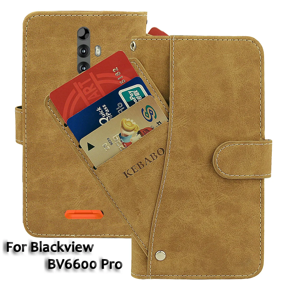 

Vintage Leather Wallet Blackview BV6600 Pro Case 5.7" Flip Luxury Card Slots Cover Magnet Phone Protective Cases Bags