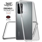 Двойной силиконовый чехол 360 для телефона Huawei P Smart Y9 Prime Y7 Y6 Pro Y8P Y6P Y5P Honor 20 V20 V30 9X 8X, прозрачный мягкий чехол
