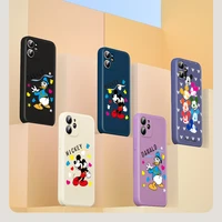 donald duck mickey mouse for apple iphone 13 12 mini 11 pro xs max xr x 8 7 6s se plus liquid silicone soft cover phone case