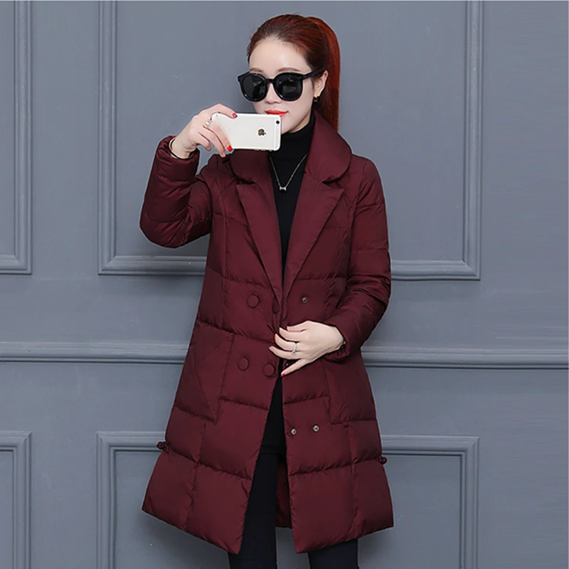 

Europe Women Jacket New Winter Style Fashion Loose Medium Long Autumn Winter Plus Size Parkas Lady cotton Coat YFY1095