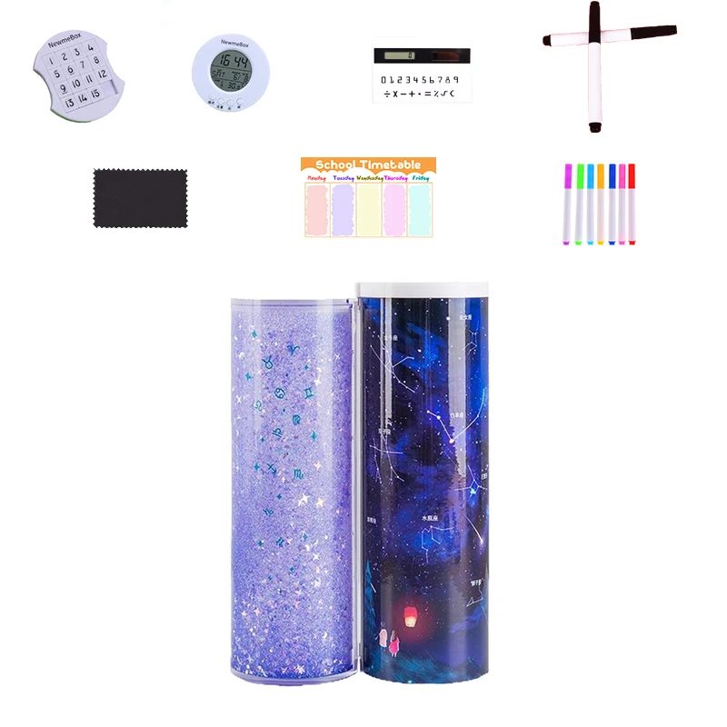 NBX круговой Kawaii пеналы многофункциональная зыбучие пески творческих пенал