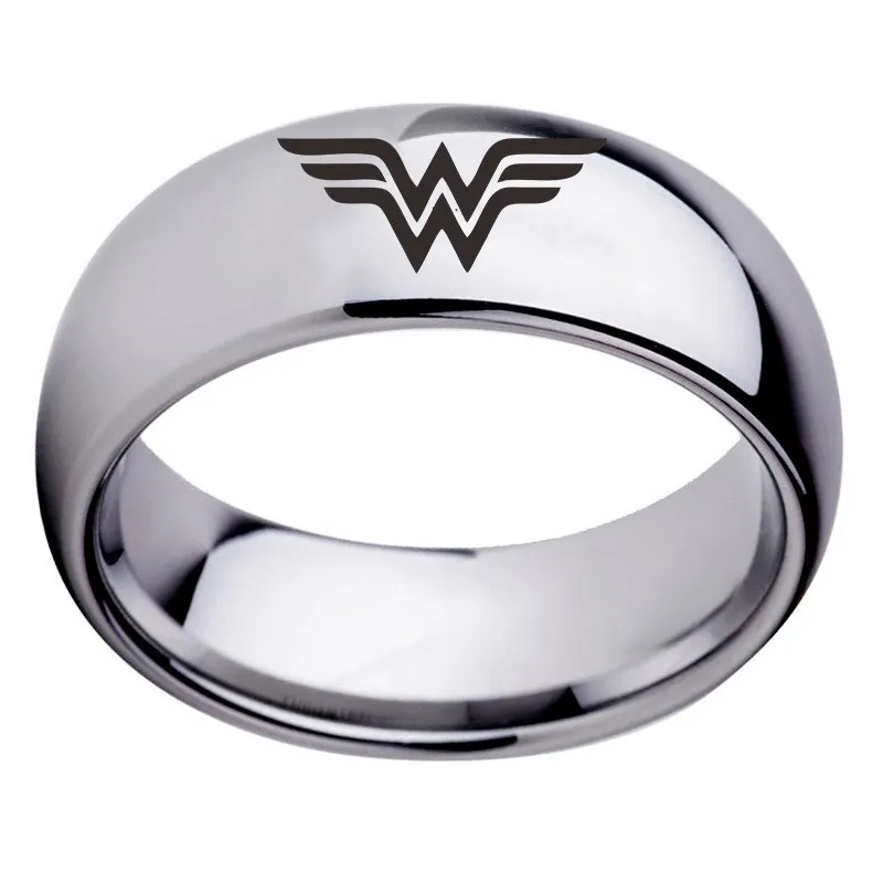 Wonder Woman SLIVER Модное кольцо Мстителей Marvel, аниме, герой Америка, капитан Человек-паук, Доктор Кто, Дэдпул, Железный человек, Старк, капитан чудо-яд, кольцо - Цвет основного камня: Wonder Woman SLIVER