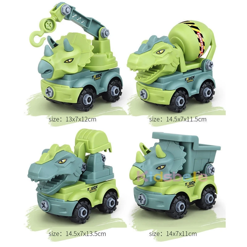 Детские игрушки-Динозавры сделай сам инженерный грузовик автомобиль в сборе