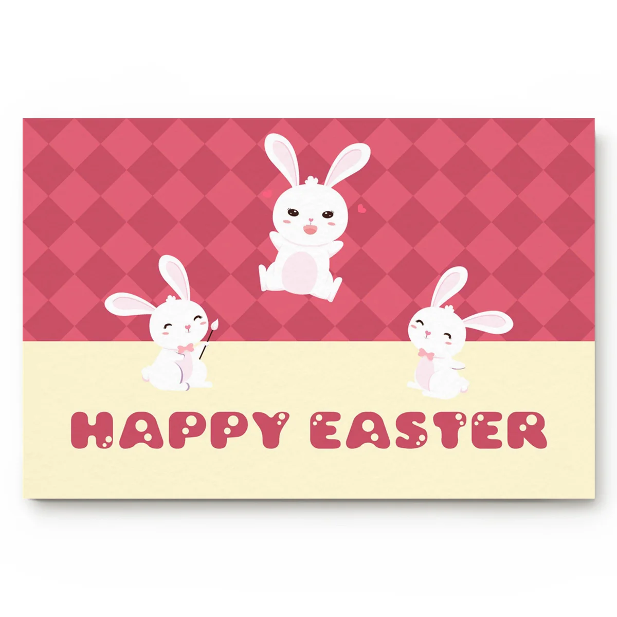 Пасхальный кролик Красный Клетчатый счастливый Пасха Ванная комната Кухня