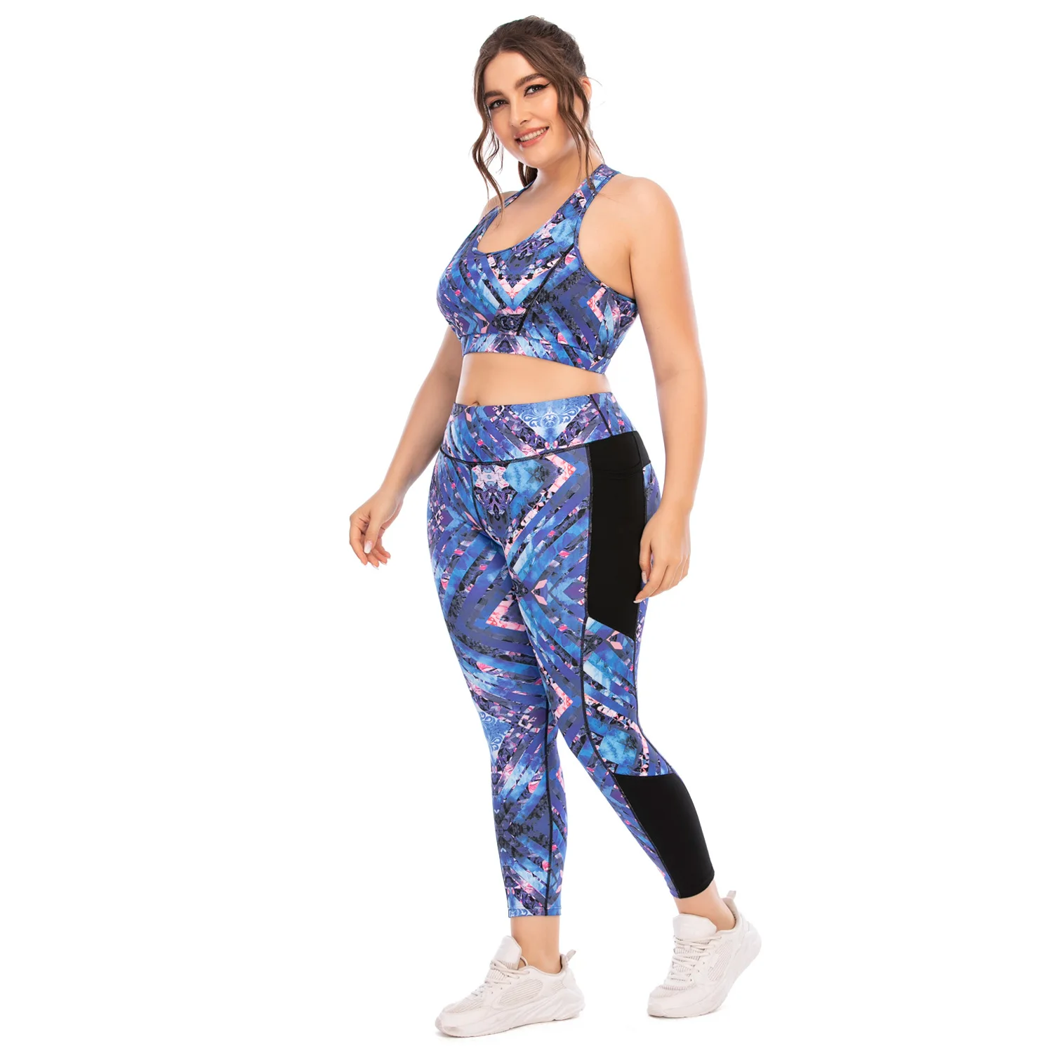 Women Seamless Yoga Set Fitness Sports Suits Gym Clothing Sleeveless Tank Top Shirts High Waist Running Leggings Workout Pants | Спорт и
