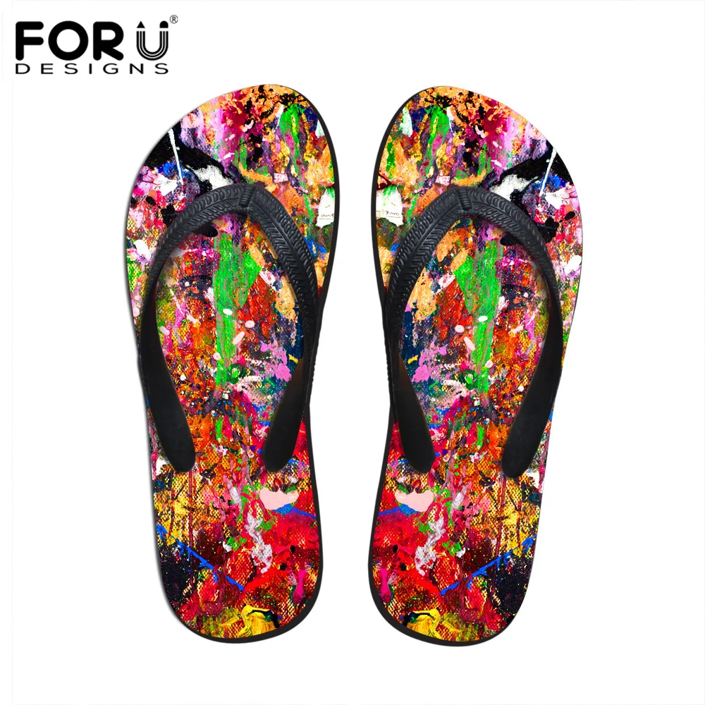 

Шлепанцы домашние женские FORUDESIGNS, разноцветные, Нескользящие, пляжные, Лето Мягкие Шлепанцы