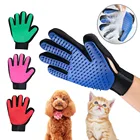 Перчатки для удаления кошачьей шерсти, 1 шт., перчатка для груминга кошек, эффективный массажный гребень для собак, чистящая щетка для вычесывания, перчатки для кошек и собак