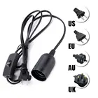 Держатель нагревательной лампы E27 1 шт., основа для лампы для рептилий, ящериц, черепахи, черепахи, амфибий, согревающие животные, штепсельная вилка Европейскогоамериканскогоавстралийскогобританского стандарта