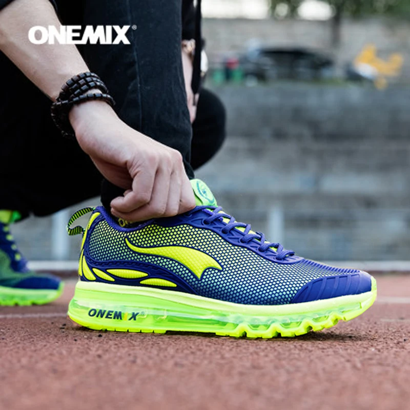 

ONEMIX Men Running Shoes Women KPU Mesh Air Sole Athletic Trainers Tennis Sports Max Outdoor Travel Walking Jogging Footwear