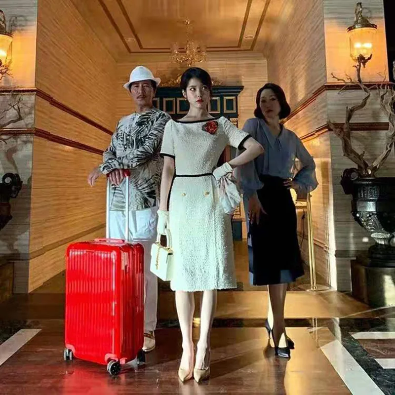 Женское платье с высокой талией DEL LUNA Hotel тот же цветок МЕ летлетние Корейские