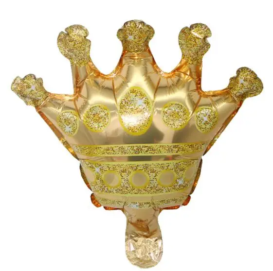 9 шт./лот фольгированные гелиевые шары из майлара с золотой короной и шляпками