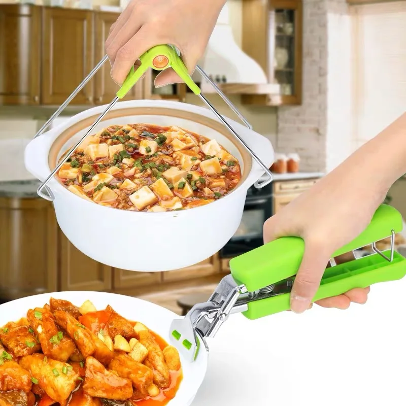 

Kitchen Tools Multi-purpose Stainless Steel Anti-scalding Dish Clips Tray Clips anti-skid Clips Bowls plate Custom Wholesale