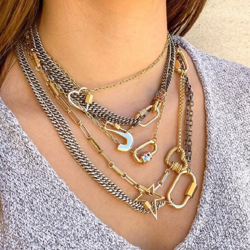 DIY Ручная работа для ожерелья застежка крючок винт пряжка кольца открытая одна