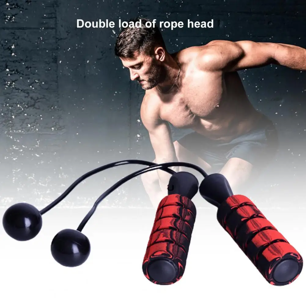 

1 Pair Wireless Jump Rope Weighted Reusable Gradient Black Red B Bearing Small Ball Skipping Rope for Fitness скакалка