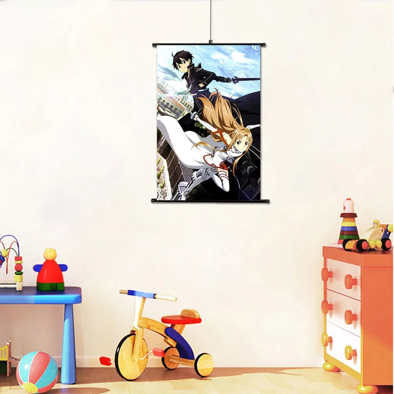 Меч искусство онлайн Аниме Манга настенный плакат свиток 2019 20x30 см|Рисование и