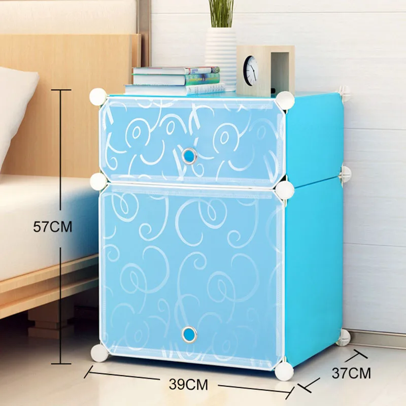 Домашний прикроватный столик Простой ящик для хранения современный пластиковый