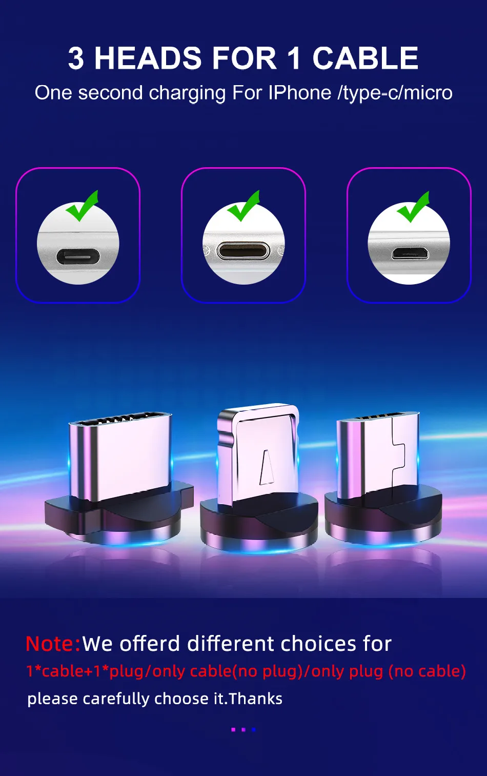 Lovebay Магнитный USB 3 м кабель для быстрой зарядки для Iphone TYPE-C Micro USB шнур Магнит Micro USB кабель для мобильного телефона USB шнур
