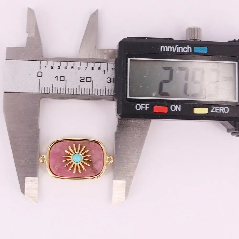 Высококачественный соединитель для ожерелья из драгоценных камней 16*27 мм