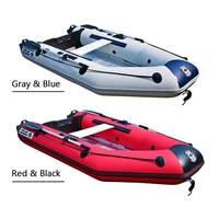 Inflatable Fishing Boat 0.9mm PVC Assault Boats Anti-collision Thickening Laminated With Aluminum Floor For Rescue Water Sports