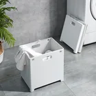 Корзина для грязной одежды, корзина для хранения одежды, без следов, без отверстий, домашний туалет, ванная комната, Настенное подвесное ведро для одежды, белый, серый