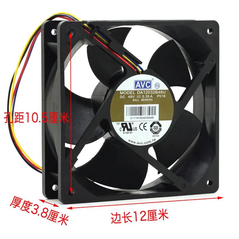 Новый двухшариковый охлаждающий вентилятор AVC DA12032B48U 12 см 12032 48 в а x 32 мм |
