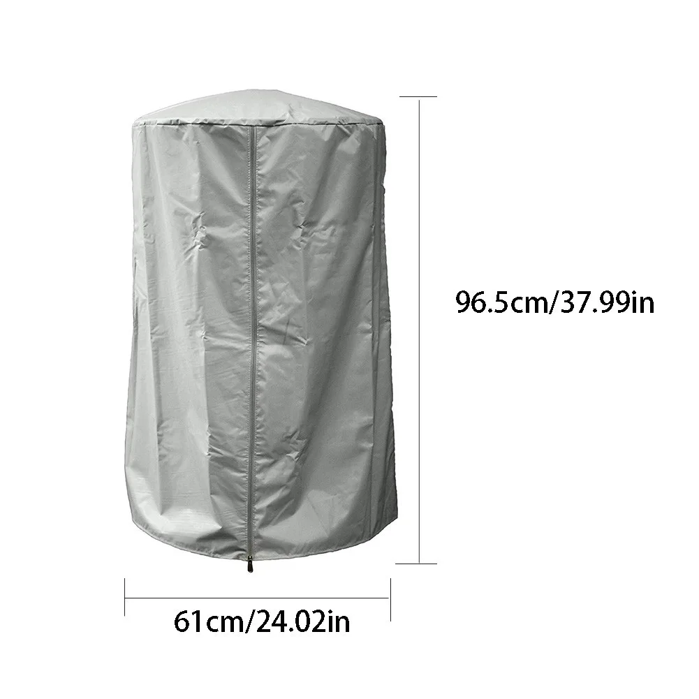 

210D Oxford Silver Coated Waterproof Fabric Garden Heater Cover Patio Heater Duty Tabletop Cover Protect Heater From Damage