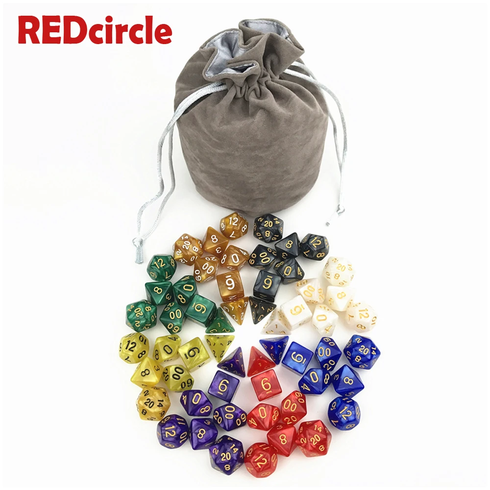 Получения информации об оптовой цене 56 шт./пакет игральные кости DnD набор D4 D6 D8 D10 %
