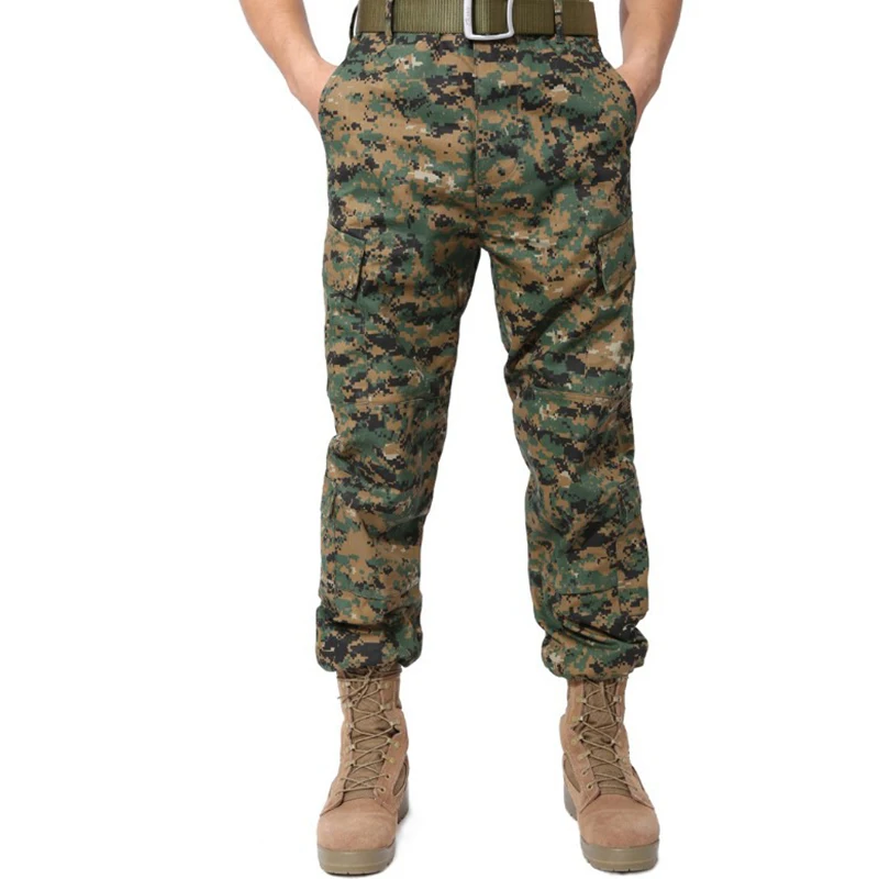 Woodland Digital Tactical Combat Men Pants Military Autumn winter Men's pants Uniform Army Outdoor Camouflage Trousers Clothes