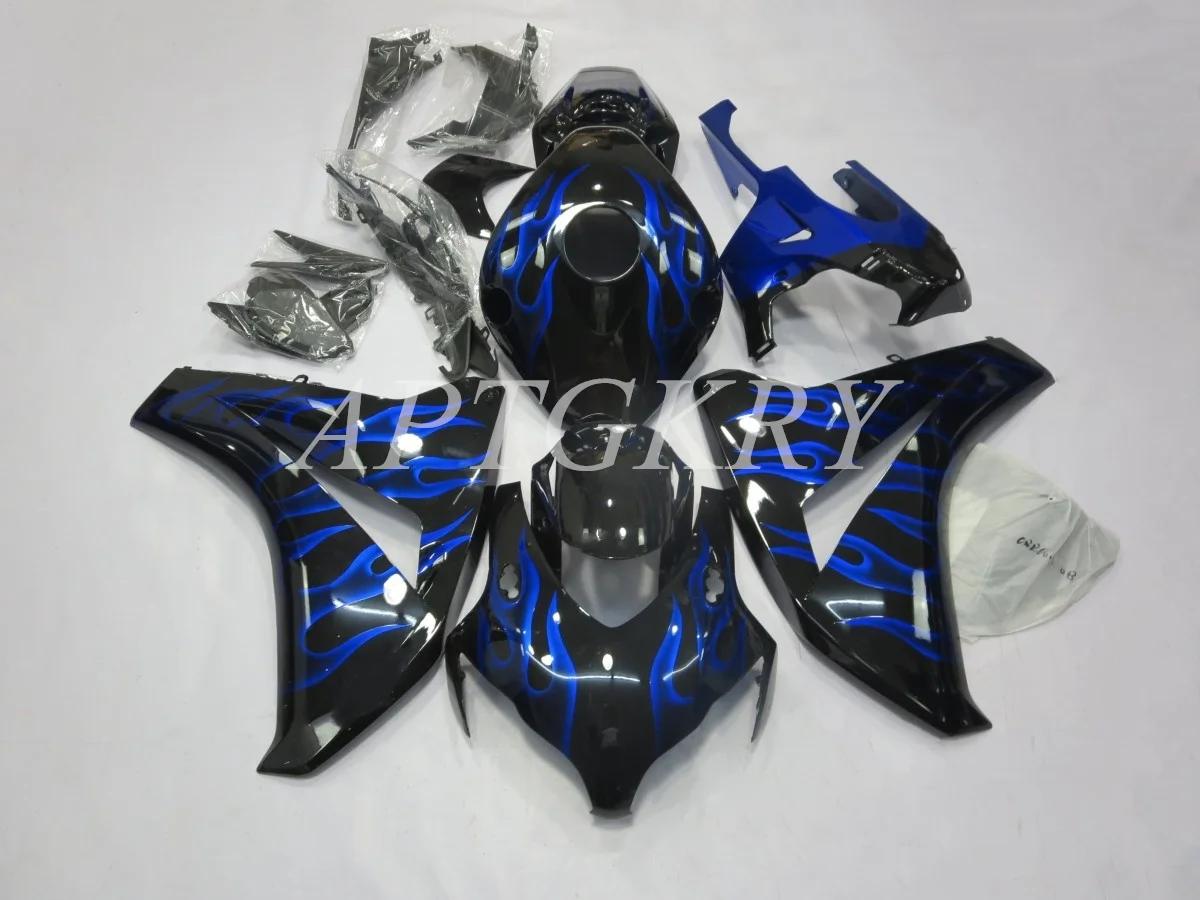 

Новый комплект обтекателей для мотоцикла ABS, подходит для Honda CBR1000RR 2008 2009 2010 2011 1000RR, кузов с голубым пламенем на заказ