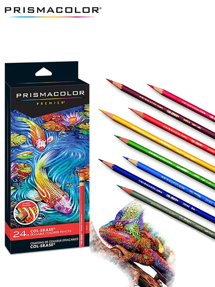 Цветной карандаш Prisma со свинцовым покрытием, 24 цвета, s Lapis De Cor, профессиональные художественные лацеты для взрослых, ручная роспись, кисть д...