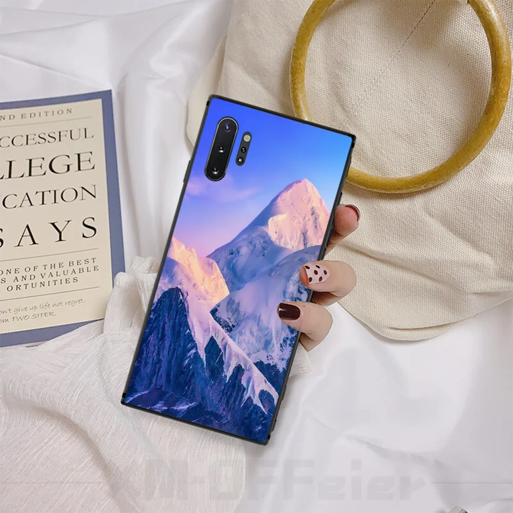 Чехлы для Samsung Galaxy A51 A71 A70 A50 A10 чехол с изображением Снежной Горы оболочка Note 20 Ultra 9