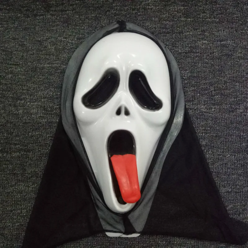 Маскарадная маска на Хэллоуин Опора с высунутым языком крик гонимые страшные