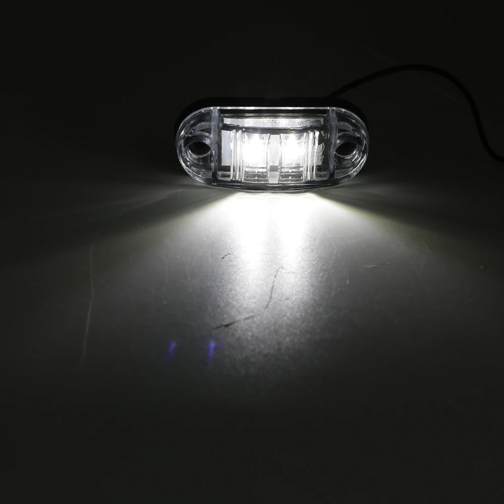 10 шт. Янтарный красный Белый светодиодный 2 5 дюймов диод светильник Овальный