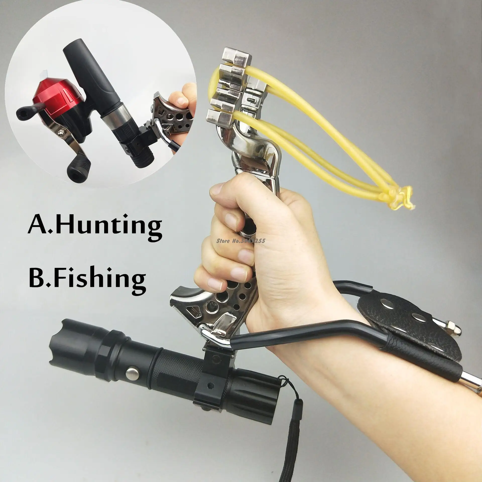 

Outdoor Hunting Fishing Slingshot High Precision Shooting Fish Arrow Spring High Speed Slingshot Coach Slingshot Sling shot