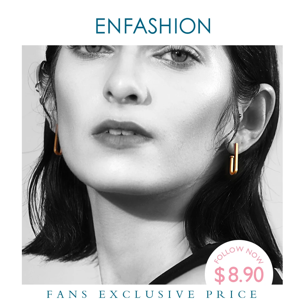 Ювелирные изделия Enfashion геометрические маленькие серьги клипсы золотого цвета