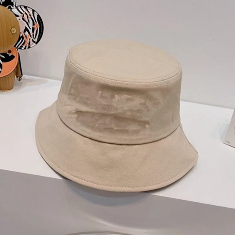 2021 Bucket Hat Women Letters Cotton Sun Protection Cap Men's Panama Hat Fisherman Hats Black Bucket Hat